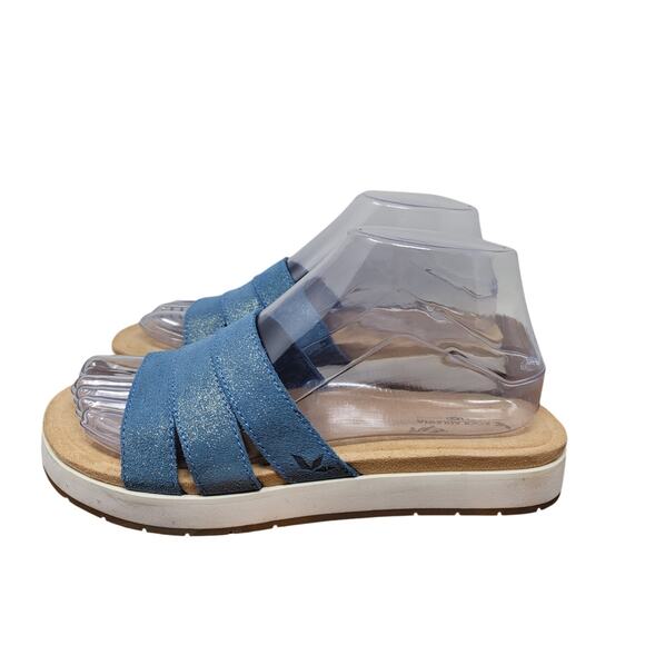 Koolaburra By UGG Blue Sparkle Slide Flip Flop 6 NWOT - Picture 2 of 7